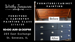 Furniture/Cabinetry Painting Class Using Wise Owl One Hour Enamel Paint 2/16/25