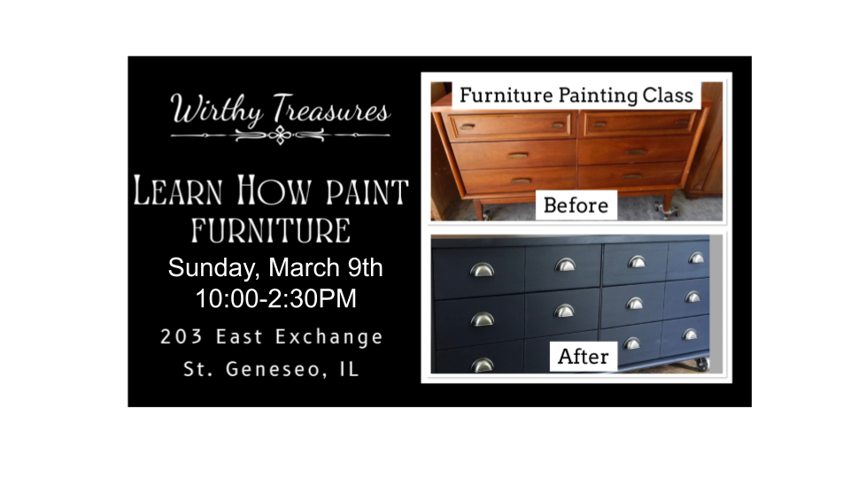 Furniture/Cabinet Painting Class with Wise Owl Paint 3/9/25